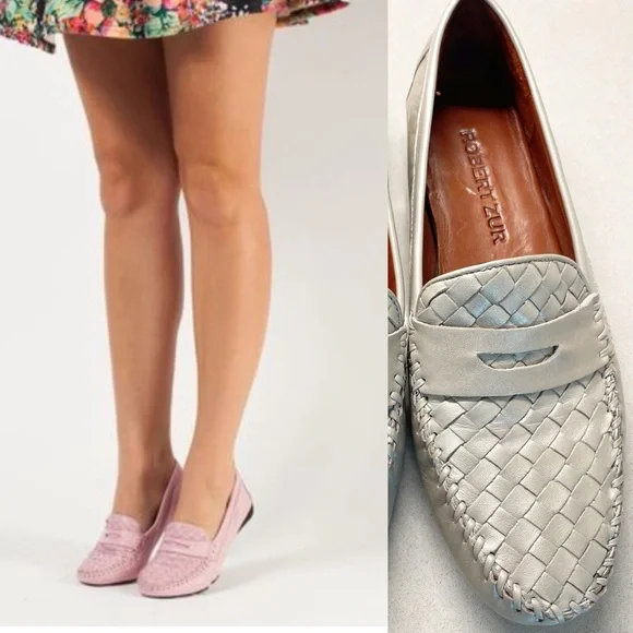 ROBERT ZUR  PETRA TRUE GLOVE LEATHER WOVEN DRIVING LOAFER - Picture 3 of 16